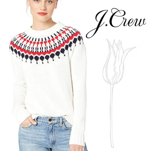 J. Crew Sweaters - J.Crew Mercantile Fair Isle Crewneck Sweater M